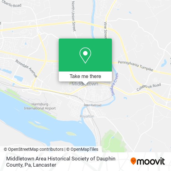 Middletown Area Historical Society of Dauphin County, Pa map
