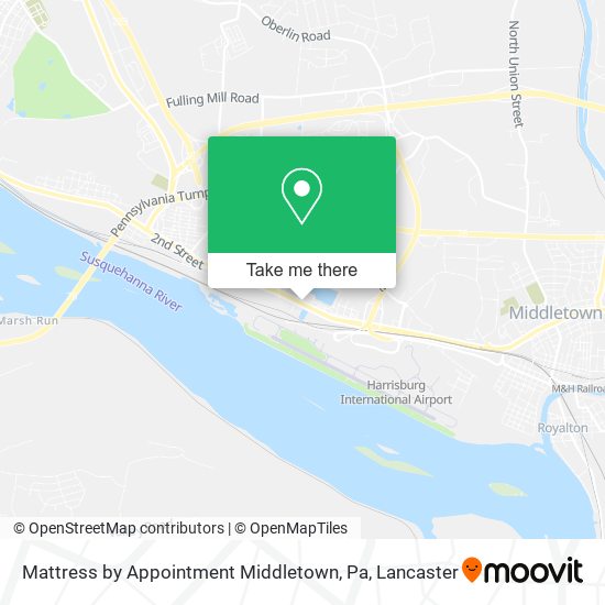 Mattress by Appointment Middletown, Pa map