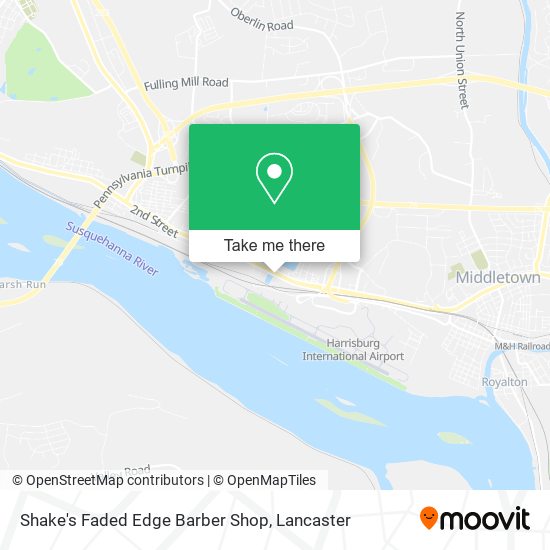 Shake's Faded Edge Barber Shop map