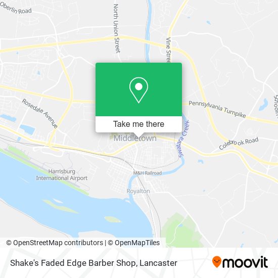 Shake's Faded Edge Barber Shop map