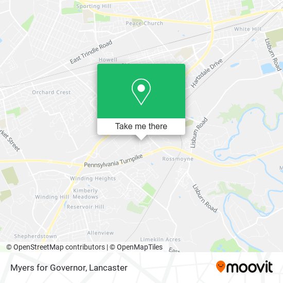 Mapa de Myers for Governor