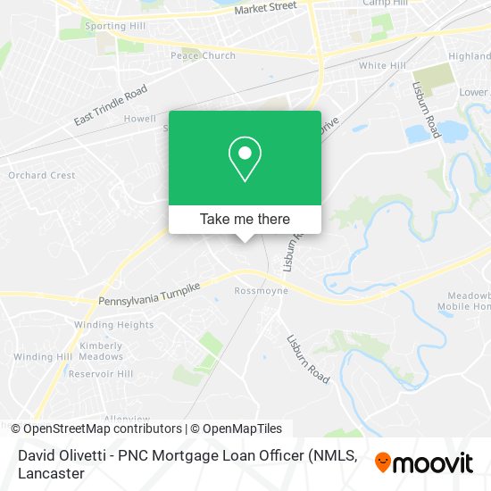 Mapa de David Olivetti - PNC Mortgage Loan Officer