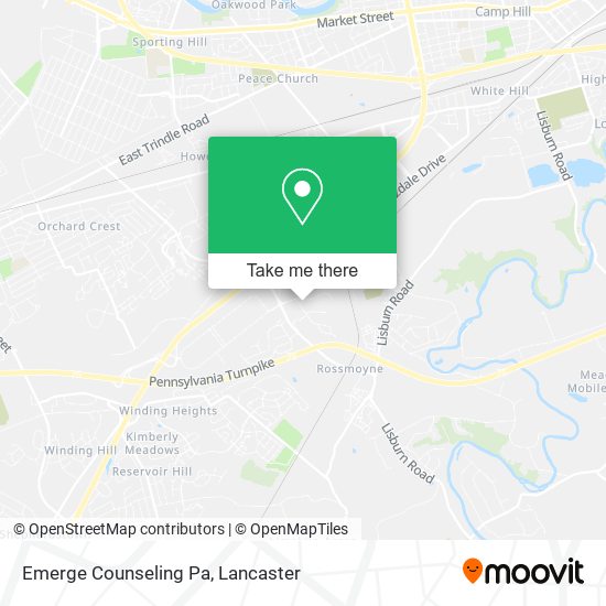 Mapa de Emerge Counseling Pa