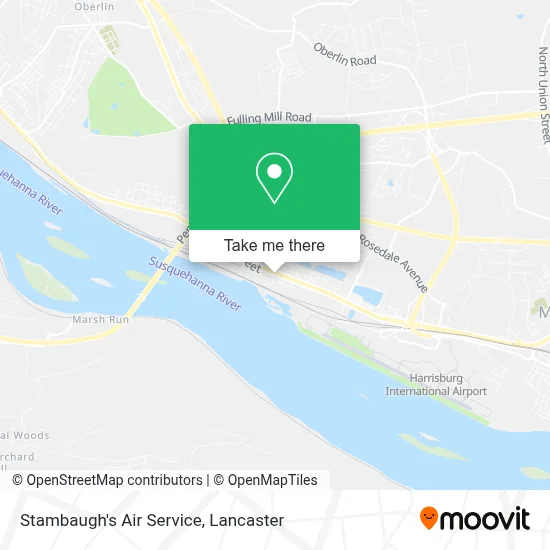 Stambaugh's Air Service map