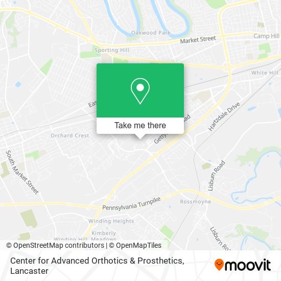 Center for Advanced Orthotics & Prosthetics map