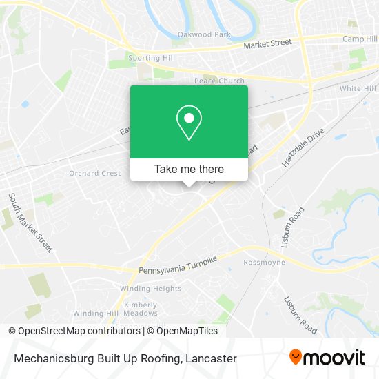 Mechanicsburg Built Up Roofing map