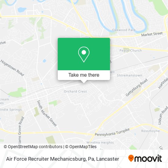 Air Force Recruiter Mechanicsburg, Pa map