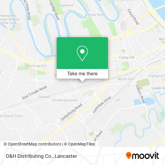 D&H Distributing Co. map