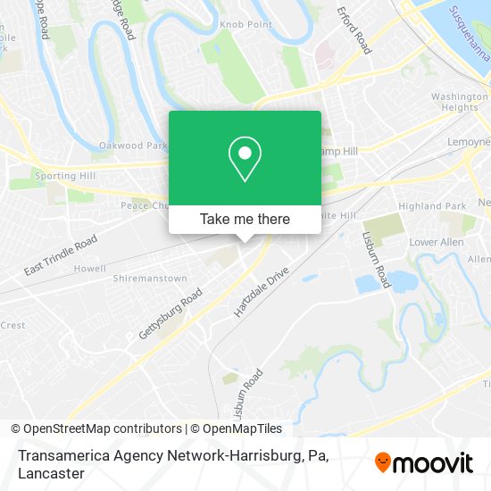 Mapa de Transamerica Agency Network-Harrisburg, Pa