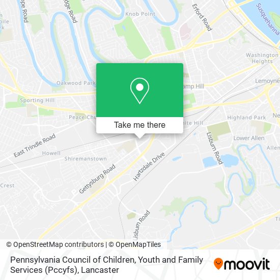 Pennsylvania Council of Children, Youth and Family Services (Pccyfs) map