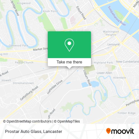 Mapa de Prostar Auto Glass