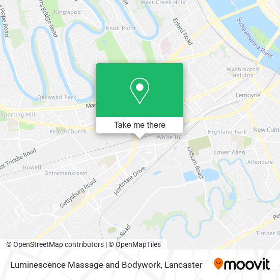 Luminescence Massage and Bodywork map