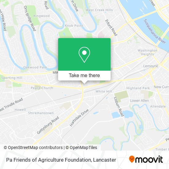 Pa Friends of Agriculture Foundation map