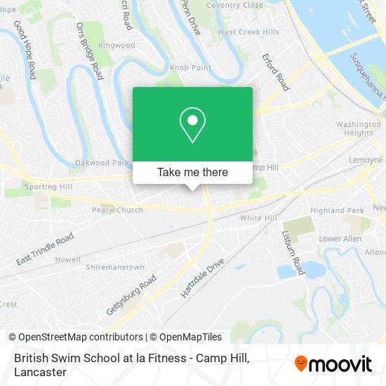 British Swim School at la Fitness - Camp Hill map