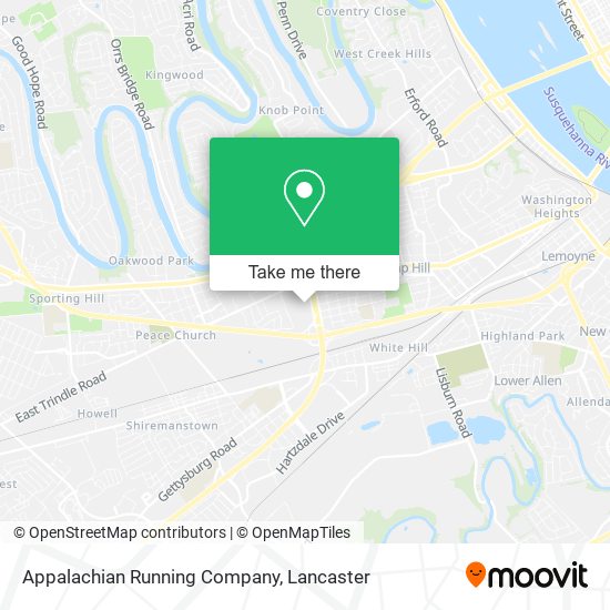 Appalachian Running Company map