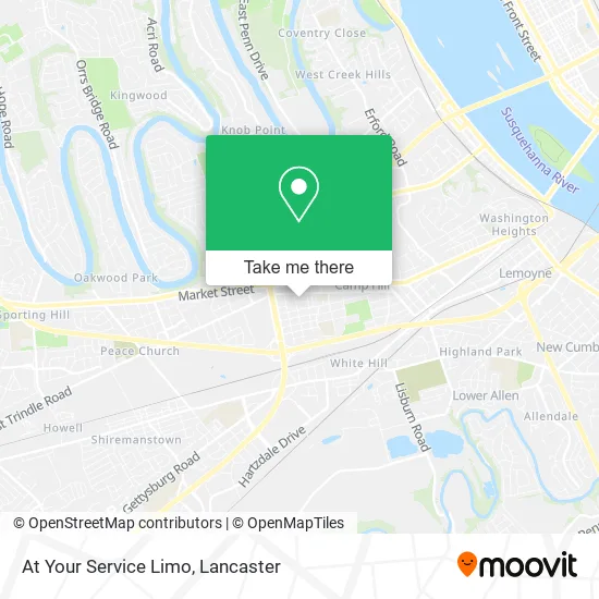 At Your Service Limo map