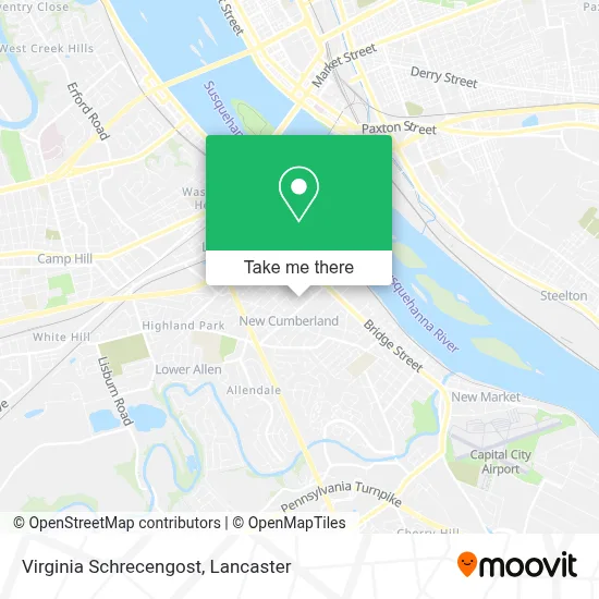 Virginia Schrecengost map