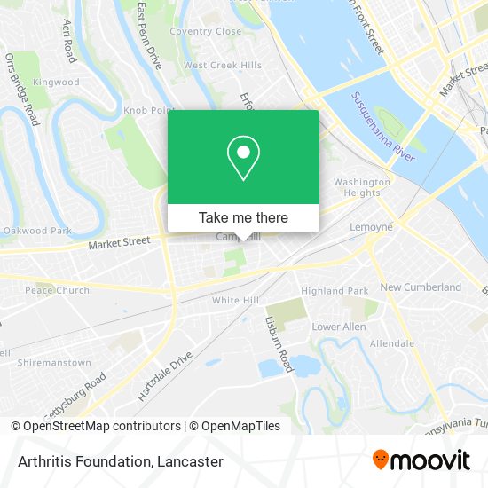 Arthritis Foundation map