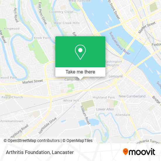 Arthritis Foundation map