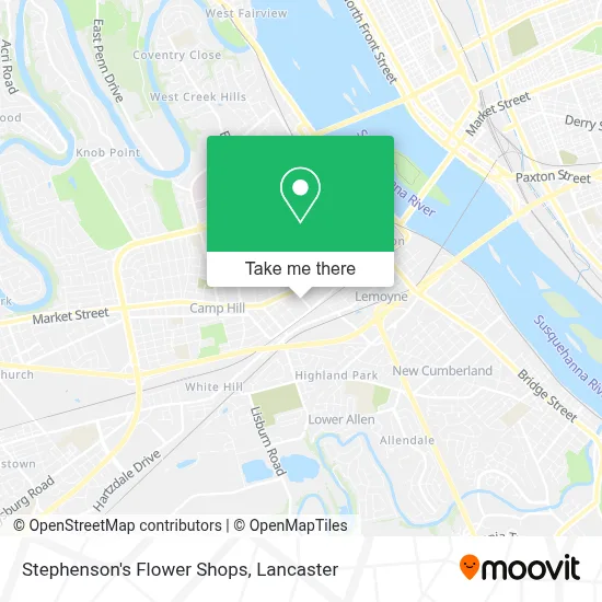 Stephenson's Flower Shops map