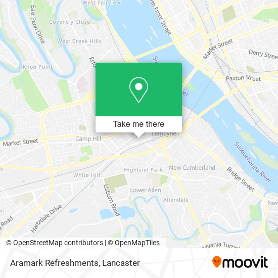 Aramark Refreshments map