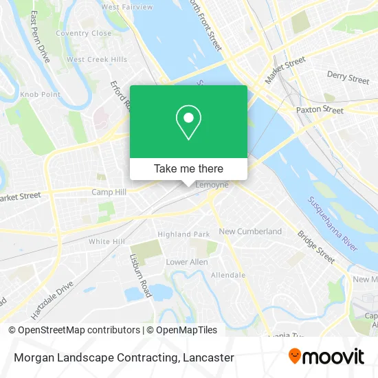 Morgan Landscape Contracting map