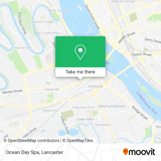 Ocean Day Spa map