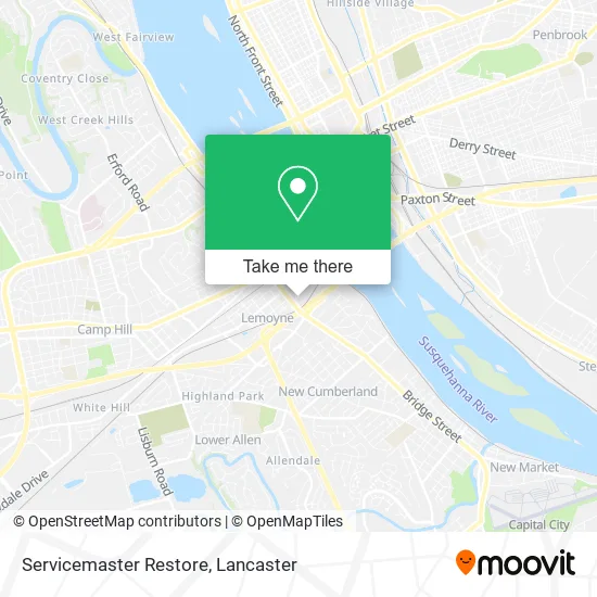 Servicemaster Restore map
