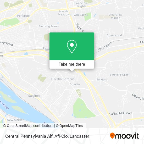 Central Pennsylvania Alf, Afl-Cio map