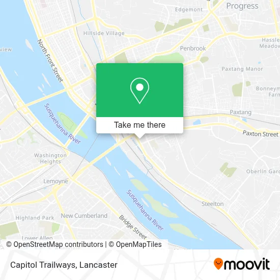 Capitol Trailways map