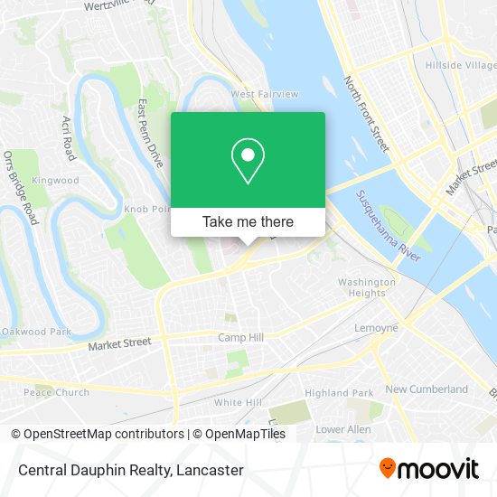 Central Dauphin Realty map