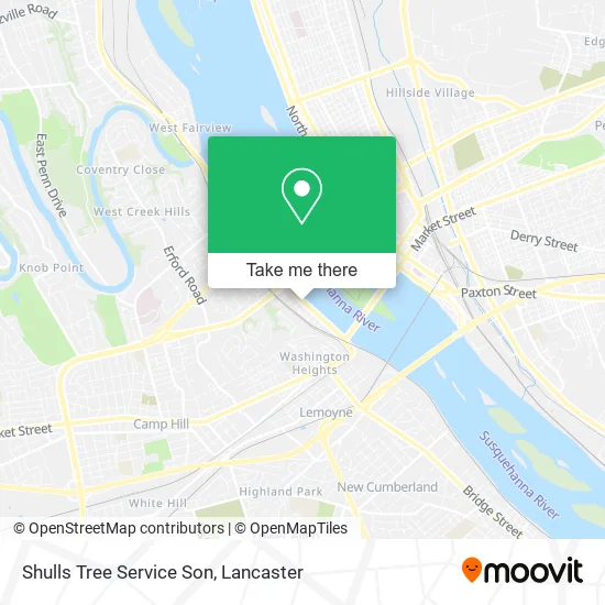 Shulls Tree Service Son map