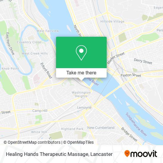 Healing Hands Therapeutic Massage map