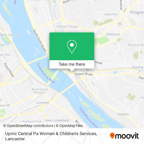Upmc Central Pa Women & Children's Services map
