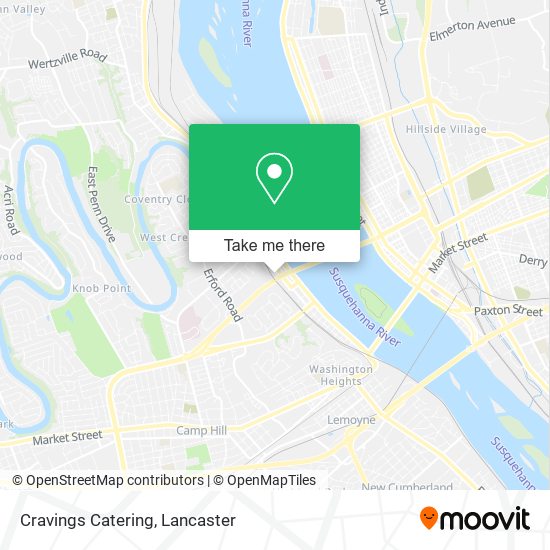 Mapa de Cravings Catering
