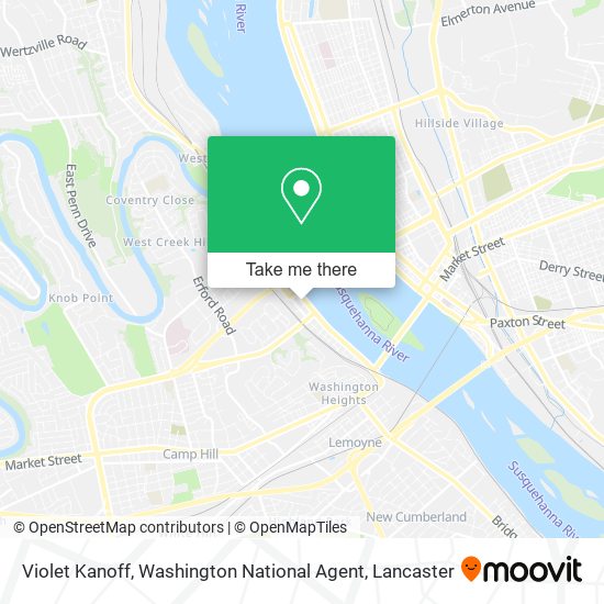Violet Kanoff, Washington National Agent map