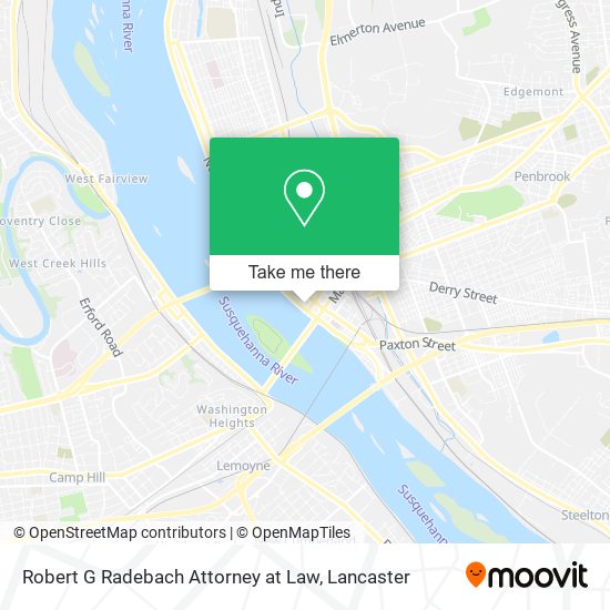 Robert G Radebach Attorney at Law map