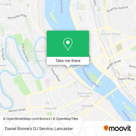 Daniel Boone's DJ Service map
