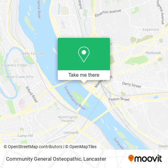 Community General Osteopathic map