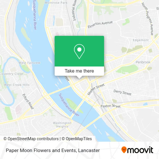 Paper Moon Flowers and Events map