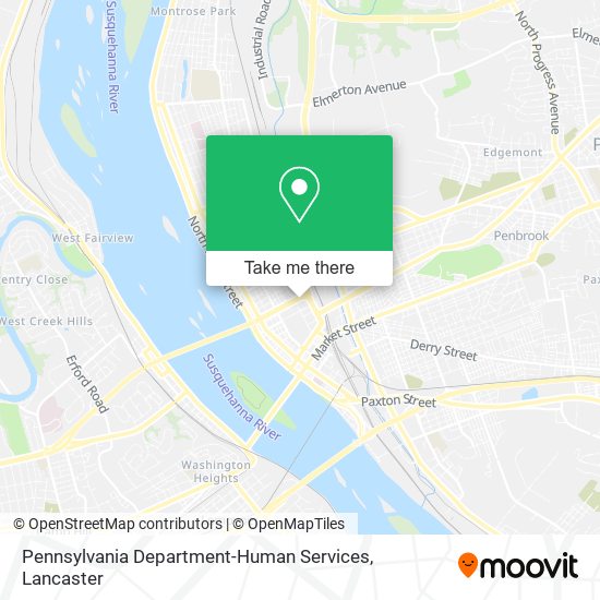 Pennsylvania Department-Human Services map
