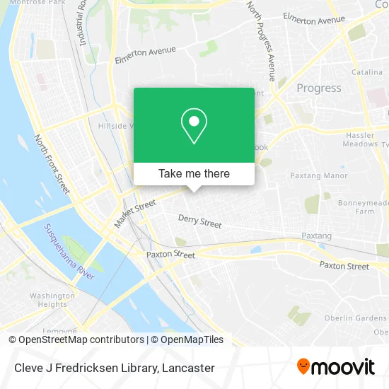 Cleve J Fredricksen Library map