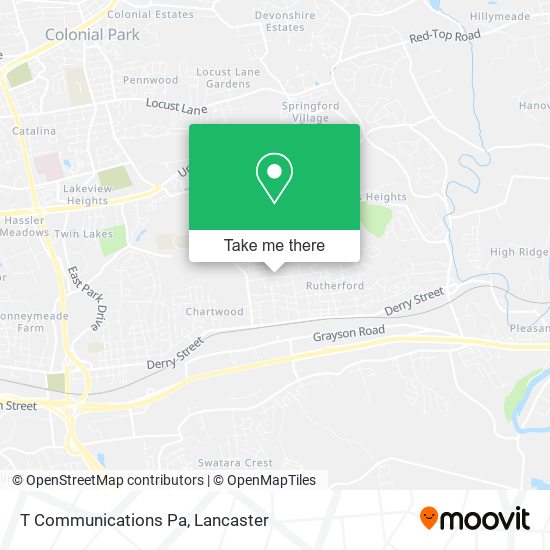 Mapa de T Communications Pa