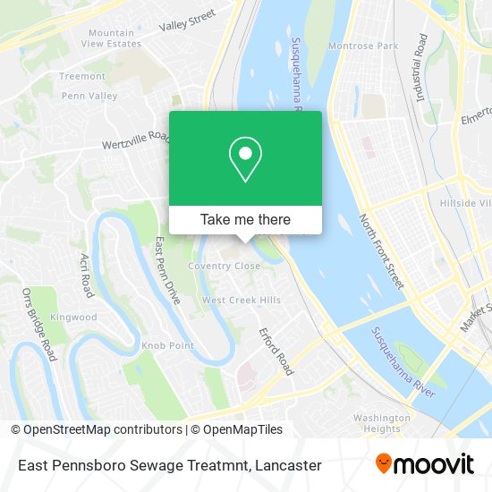 East Pennsboro Sewage Treatmnt map