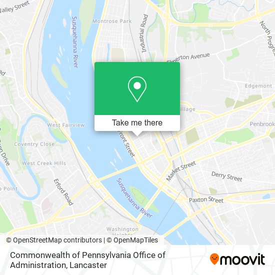 Commonwealth of Pennsylvania Office of Administration map