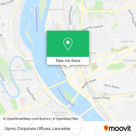 Mapa de Upmc Corporate Offices