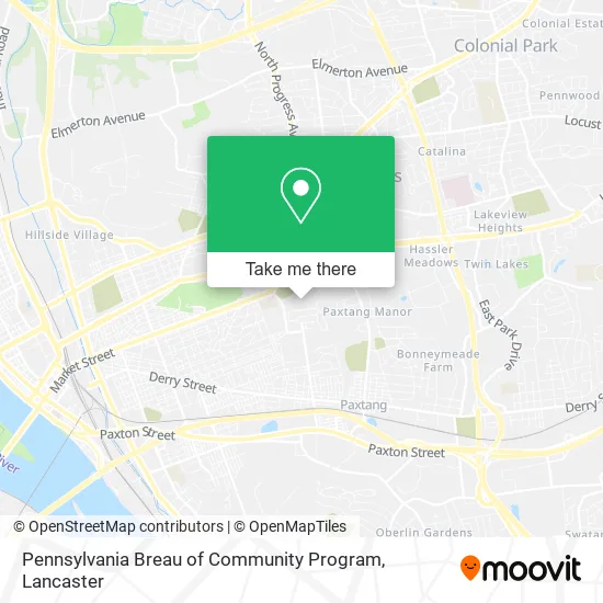 Pennsylvania Breau of Community Program map