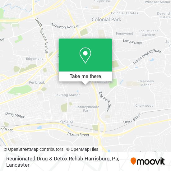Mapa de Reunionated Drug & Detox Rehab Harrisburg, Pa