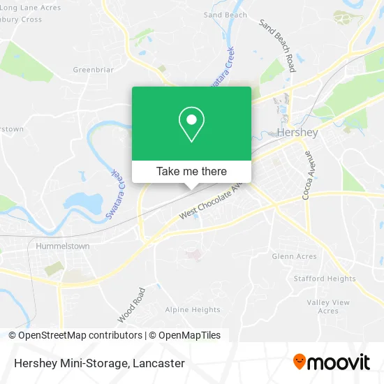Hershey Mini-Storage map