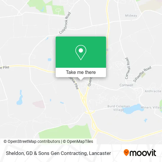 Sheldon, GD & Sons Gen Contracting map